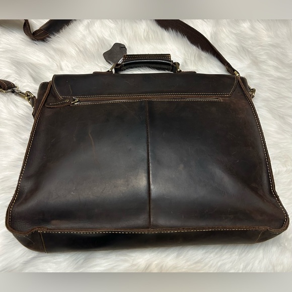 Rowan Full Grain Water Buffalo Leather Briefcase for Men - Picture 11 of 16